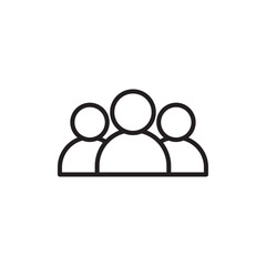 Group icon Flat vector set outline