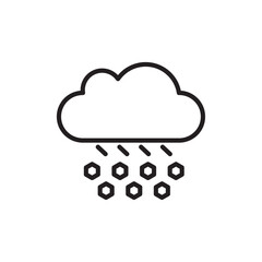 Hail icon Flat vector set outline