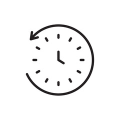 History icon Flat vector set outline