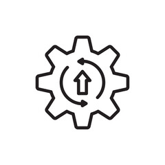 Improvement icon Flat vector set outline