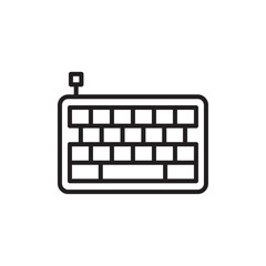 Keyboard icon Flat vector set outline