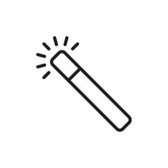 Magic wand icon Flat vector set outline