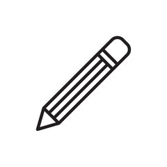 Pencil icon Flat vector set outline