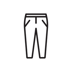 Pants Icon Flat vector set outline