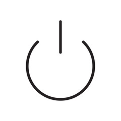 Power icon Flat vector set outline