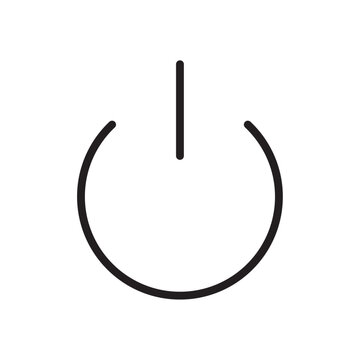 Power icon Flat vector set outline