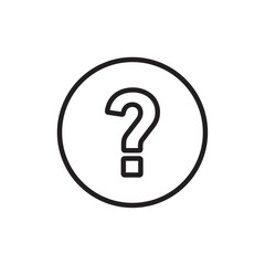Question icon Flat vector set outline