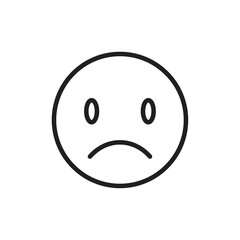 Sad icon Flat vector set outline