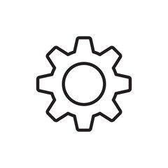 Settings icon Flat vector set outline