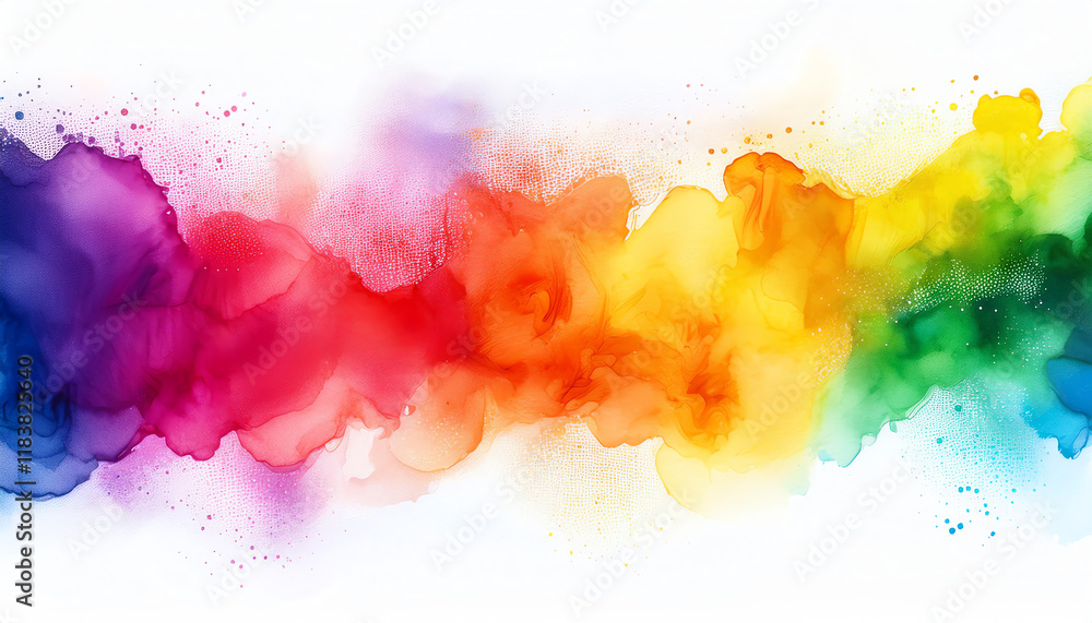 Poster a vibrant splash of colors blending seamlessly, creating a lively and artistic effect reminiscent of