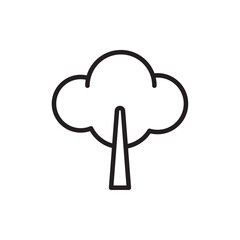Tree icon Flat vector set outline