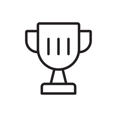 Trophy icon Flat vector set outline