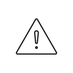 Warning Icon Flat vector set outline