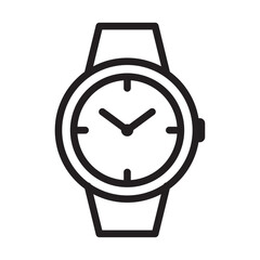 Watch Icon Flat vector set outline