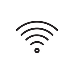 Wifi Signal icon Flat vector set outline