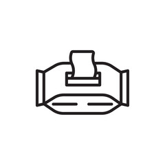 Wipes pack icon Flat vector set outline