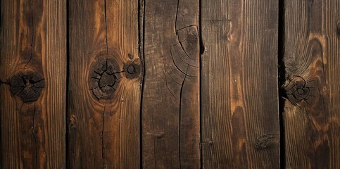 Dark Wood Texture Background Surface Top View. Old and Weathered. Detailed Grain Texture. Natural Organic Texture. Deep Dark Tones. Ideal for Rustic or Vintage Backgrounds. Textured Designs Template