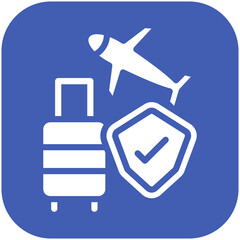 Travel Insurance vector icon illustration of Vacation and Tourism iconset.