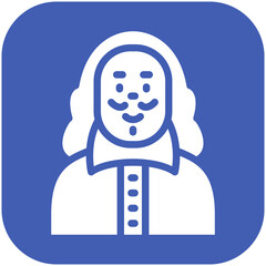 Shakespeare vector icon illustration of Literature iconset.