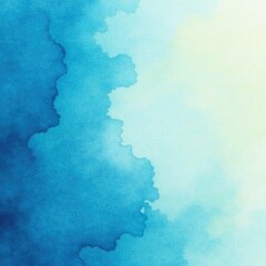 Obraz premium Abstract blue watercolor wash, blurred softly , focus, shade, graphic