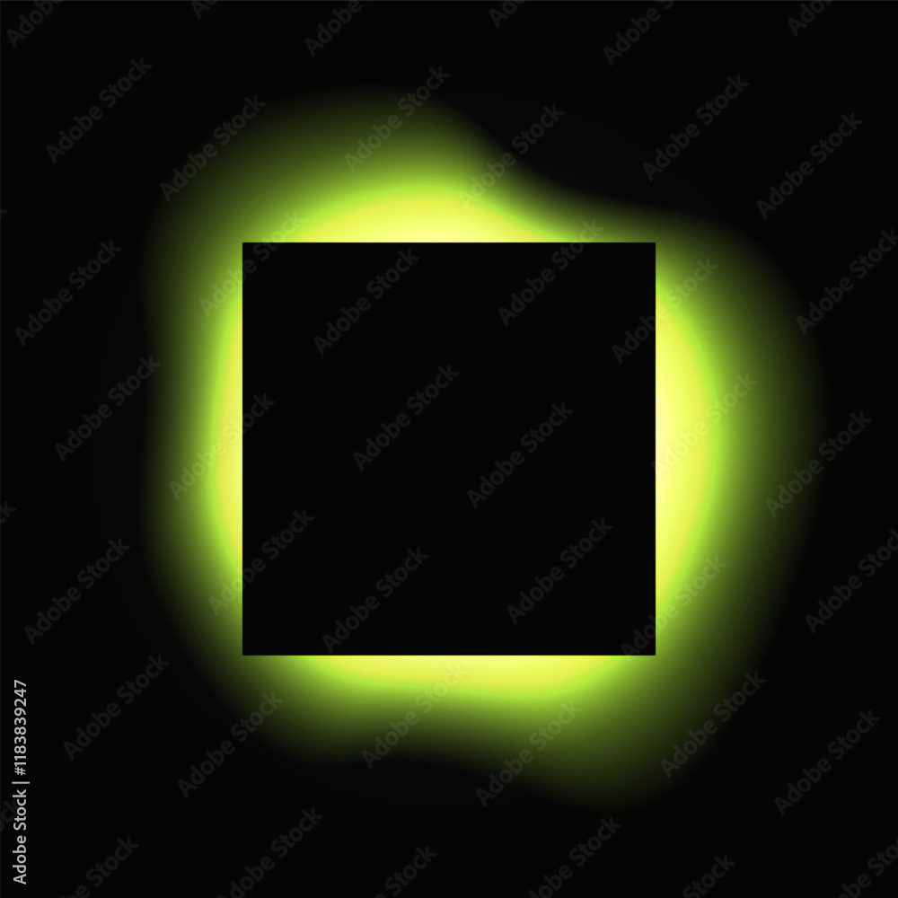 Aufkleber square illuminate light frame with color gradient