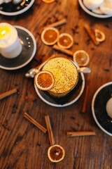 Cozy Autumn Drink with Dried Oranges