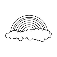 Rainbow icon vector. Bow illustration sign. Iris symbol or logo.