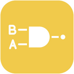 AND Gate vector icon illustration of School iconset.