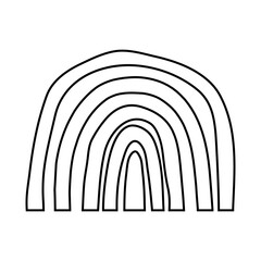 Obraz premium Rainbow icon vector. Bow illustration sign. Iris symbol or logo.