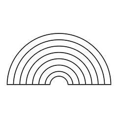 Obraz premium Rainbow icon vector. Bow illustration sign. Iris symbol or logo.