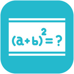 Solving Formula vector icon illustration of School iconset.