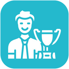 Winner vector icon illustration of School iconset.