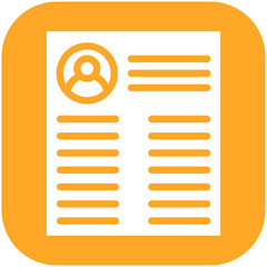 Resume vector icon illustration of Human Resource iconset.