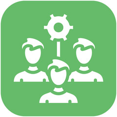 Team work vector icon illustration of Human Resource iconset.