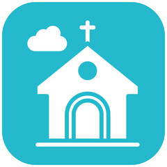 Chapel vector icon illustration of Funeral iconset.