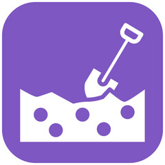 Bury vector icon illustration of Funeral iconset.