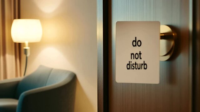 1_Do Not Disturb Sign on Hotel Room Door for Relaxation