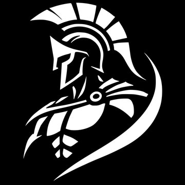 Spartan silhouette vector design