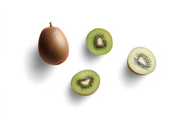 Obraz premium kiwi fruit on white background
