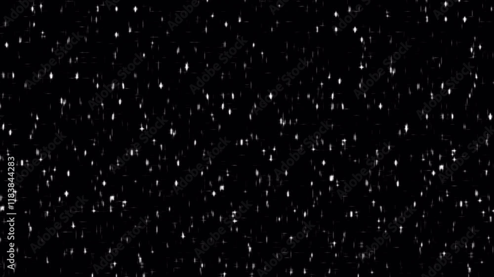 Canvas Prints flickering diamond-shaped particles on a 4k loop black background