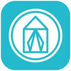 Accommodation vector icon illustration of Hajj Pilgrimage iconset.