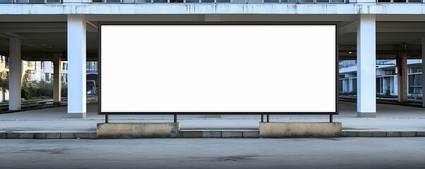 Fototapeta premium Blank billboard urban street ad mockup