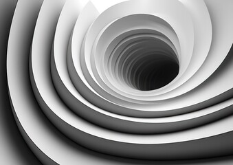 Fototapeta premium A swirling, abstract design in shades of gray, creating a sense of depth and movement.