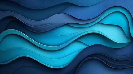 Fototapeta premium Captivating abstract seascape composed of deep indigo midnight blue and periwinkle tones featuring flowing organic shapes and lines with a luxurious marble like finish