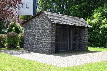 city walls stone hut