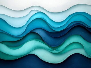 Fototapeta premium Mesmerizing waves of deep indigo midnight blue and soft seafoam green intertwine to form a luxurious marble like abstract texture with a cinematic moody and serene visual appeal