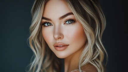 Naklejka premium Join a beauty enthusiast as she shares her must-have makeup products and techniques, engaging her followers with her infectious enthusiasm and expert knowledge. 
