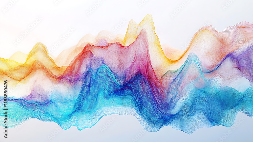 Poster an abstract artistic depiction of data chart, symbolizing the vastness and complexity of data scienc