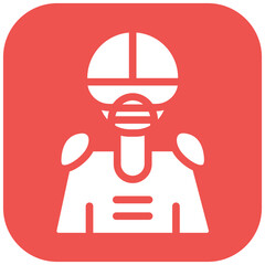 Quarterback vector icon illustration of Rugby iconset.