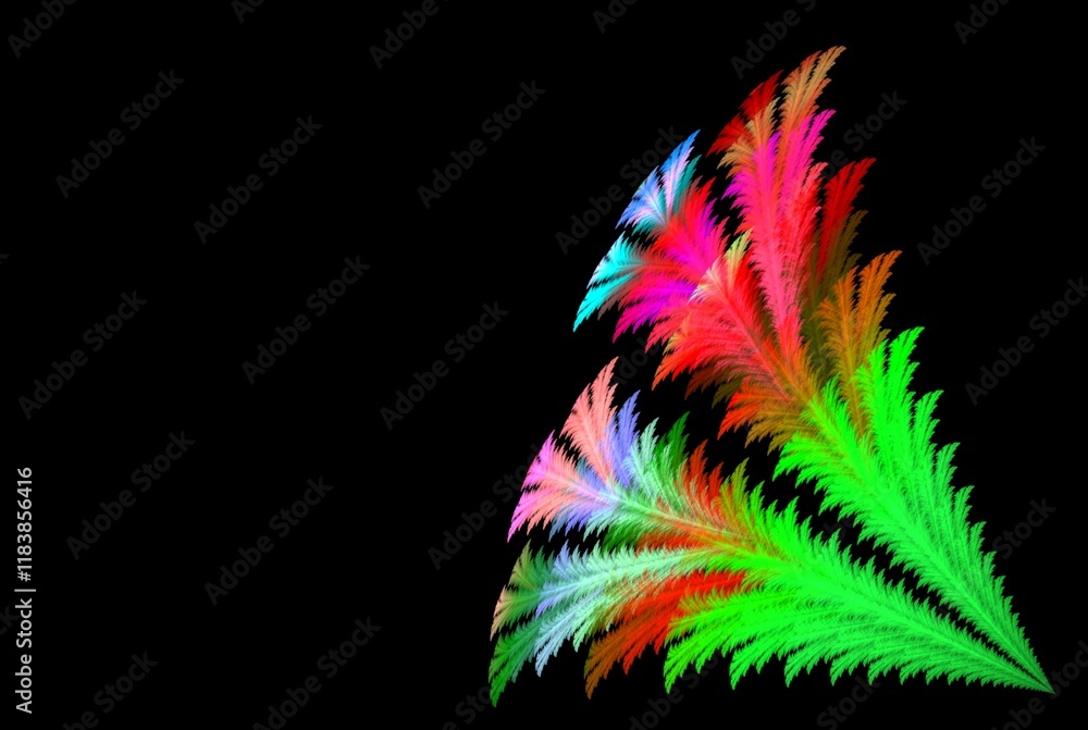 Poster computer generated fractal pattern and shape